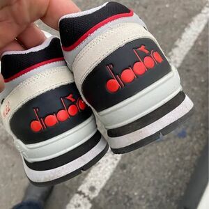 New Diadora N.92 White Cherry Tomato US Mens Size 12 Casual Shoes Sneakers